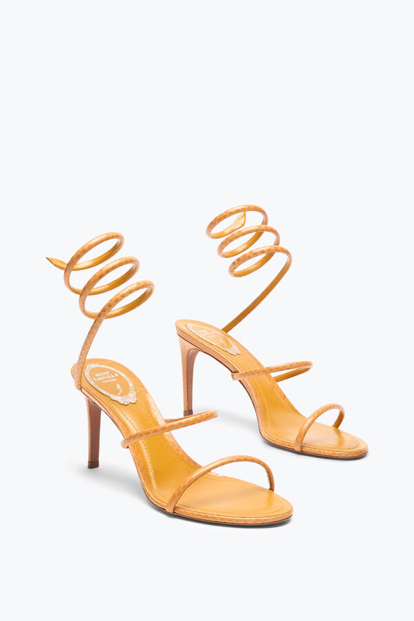 CLEO OCHRE AYERS LEATHER SANDAL 80