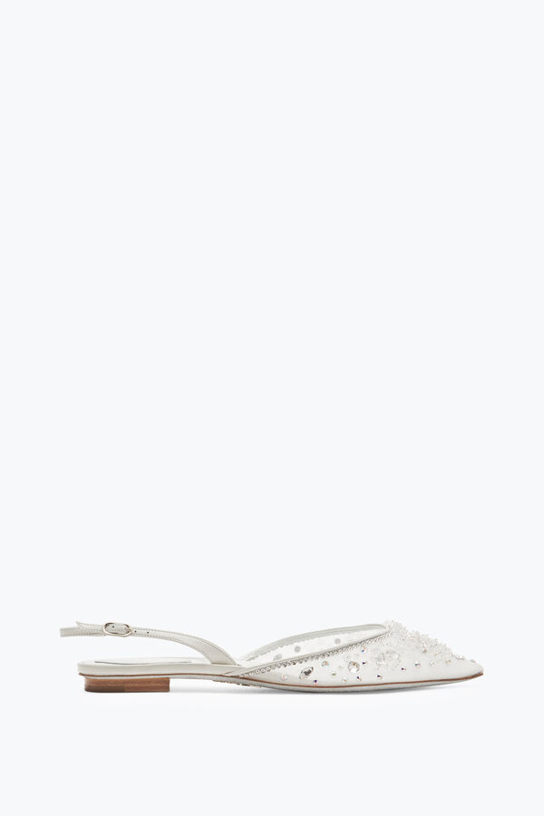 Cinderella White Slingback 10