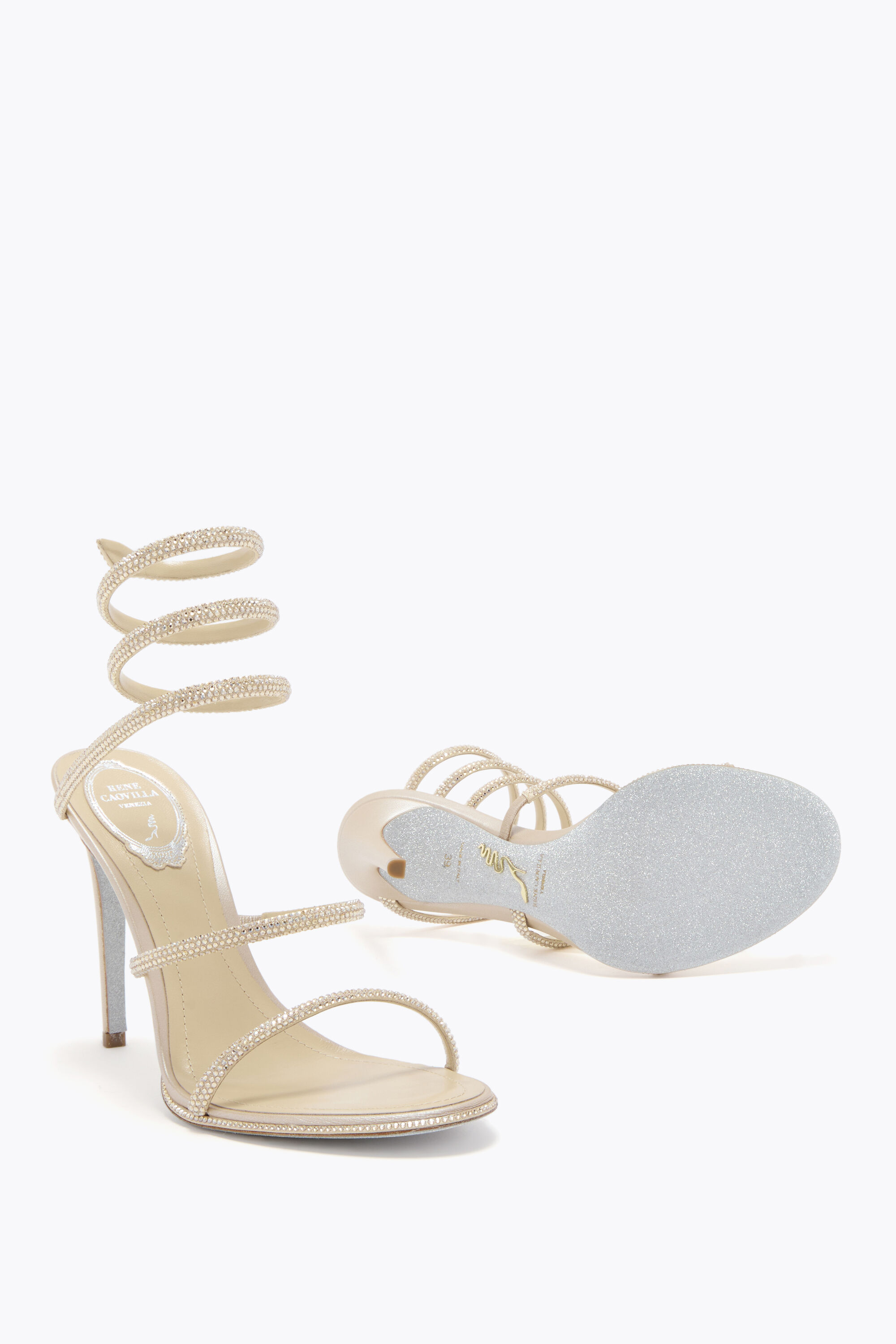 Jeweled sandals with crystals and gems | René Caovilla®
