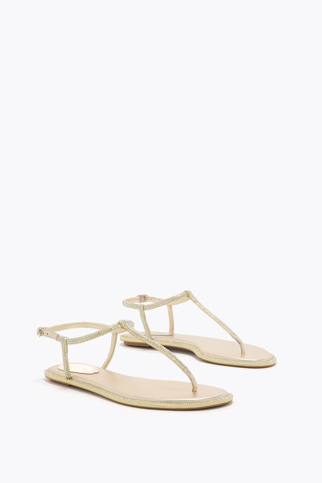 DIANA LEMON YELLOW SANDAL WITH CRYSTALS 10