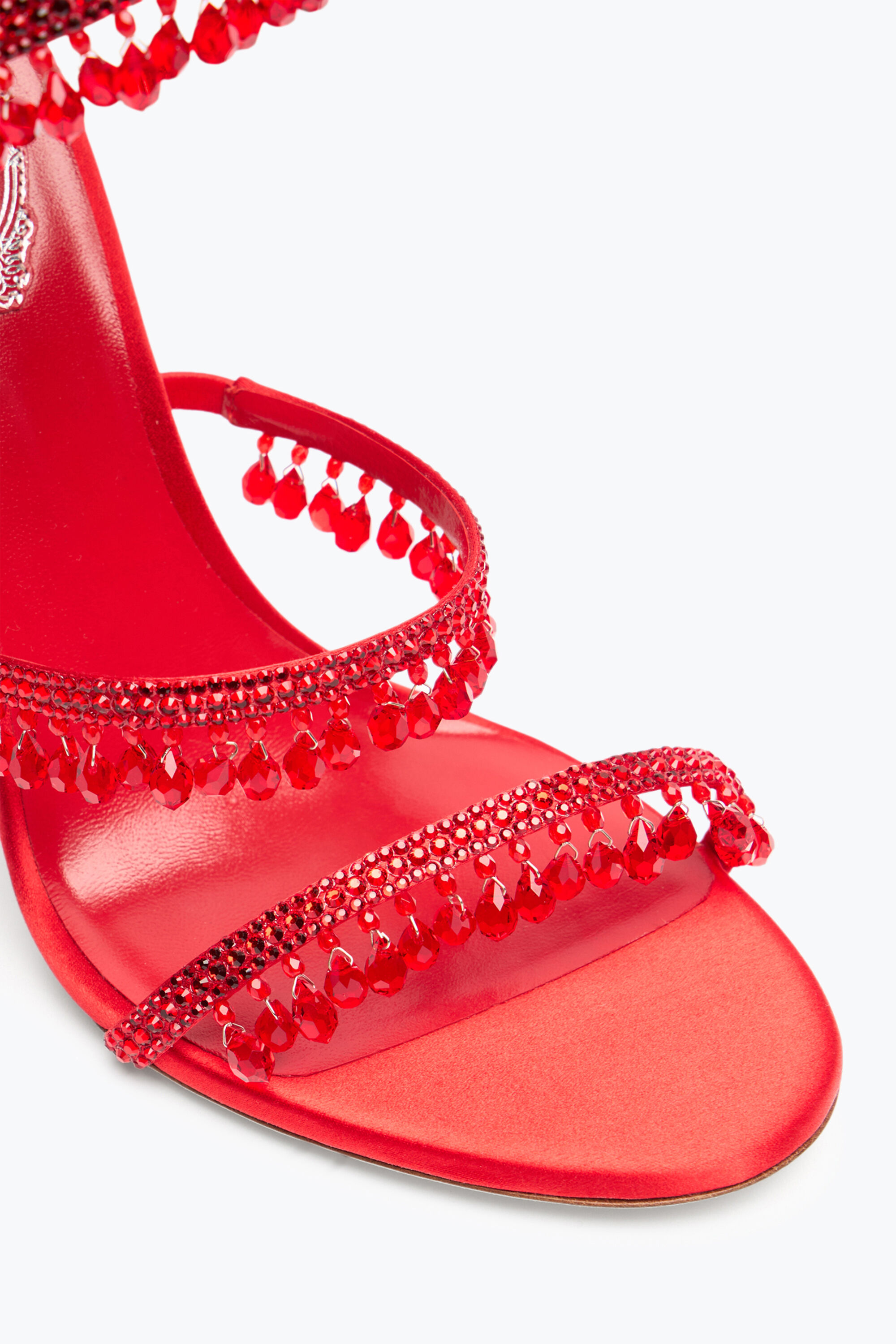 Jeweled CHANDELIER RED SANDAL 105 | Rene Caovilla®