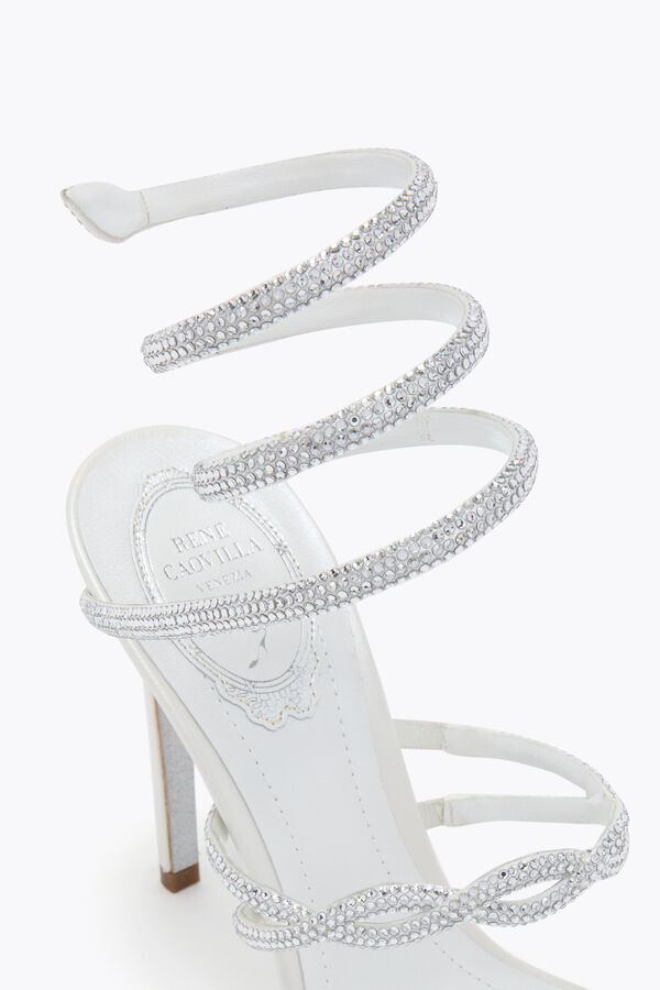 BRAID CLEO IVORY SATIN/CRYSTAL STRASS SANDAL