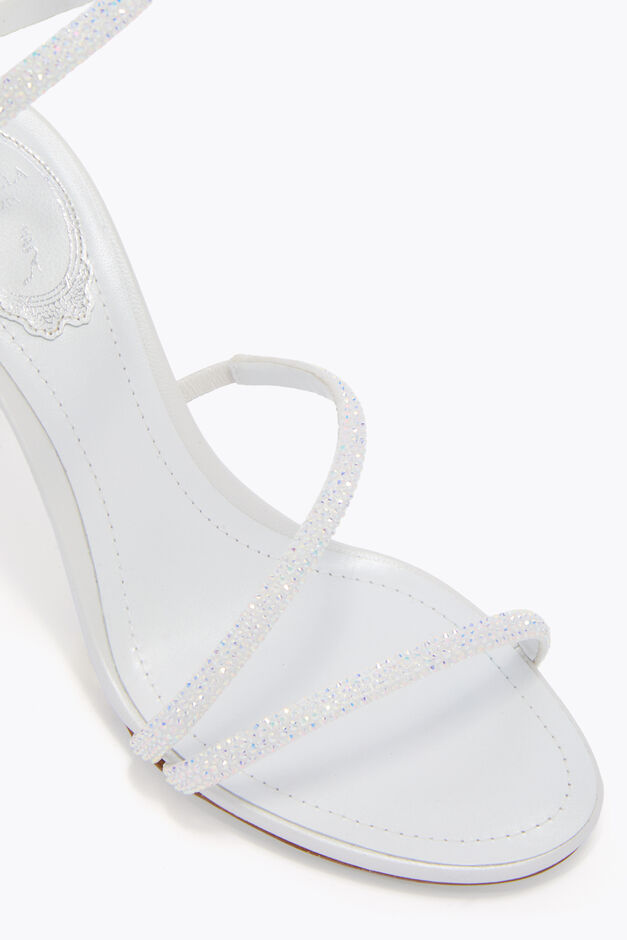 MARGOT IVORY SATIN-LAMB/C.TRANMISSION STRA SANDAL