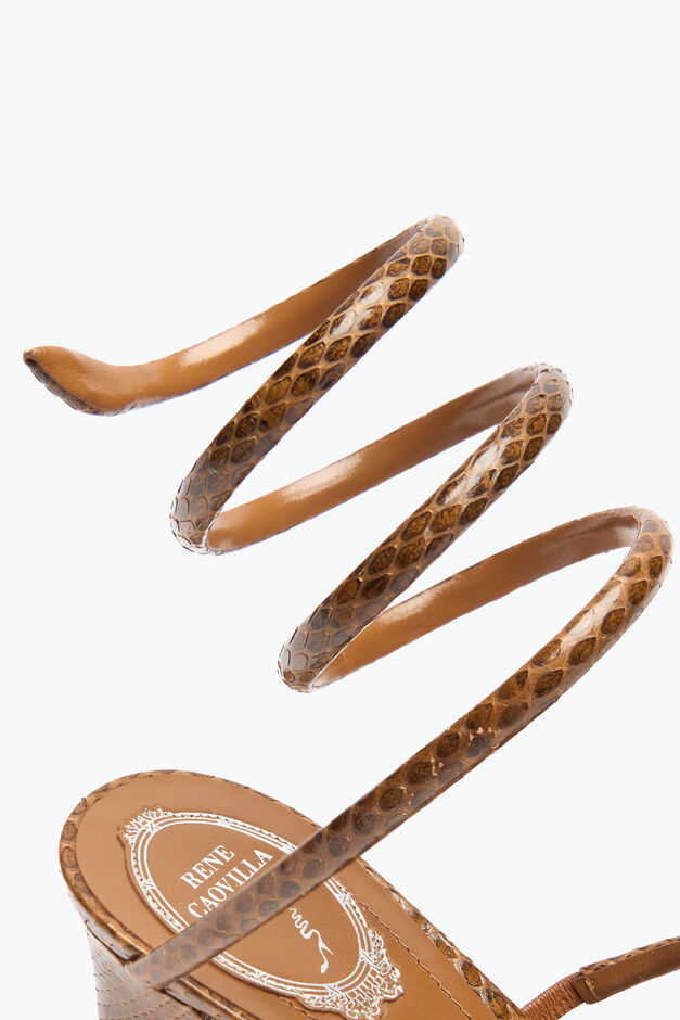 CLEO COGNAC AYERS LEATHER SANDAL 50