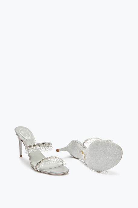 Chandelier Pearl Gray Mule 80
