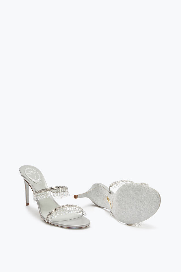 Chandelier Pearl Gray Mule 80