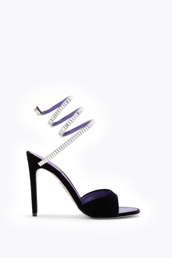 CLEO SPARK SANDAL IN PURPLE VELVET 105