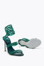 CHANDELIER GREEN 300 SATIN/EMERALD STRASS SANDAL
