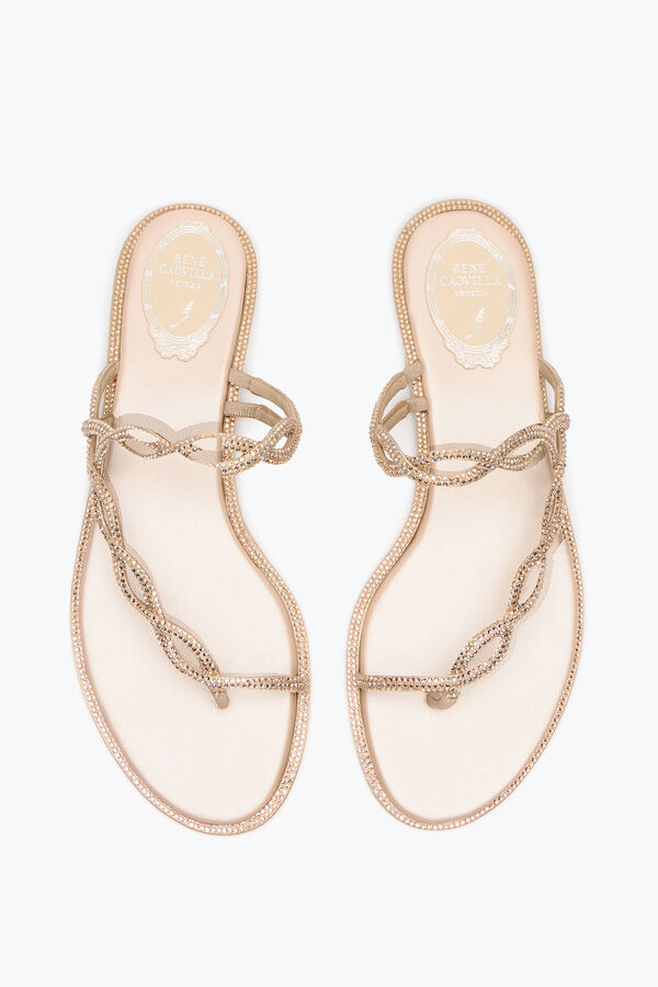 BRAID NUDE FLAT SANDAL 10