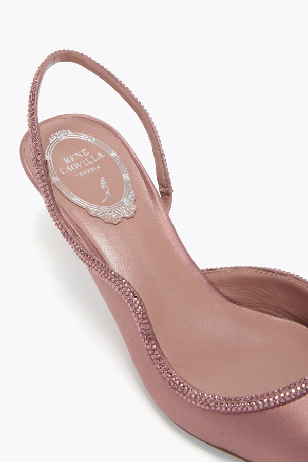 ONDA SLINGBACK BLUSH SATIN/BLUSH ROSE STRASS SLINGBACK