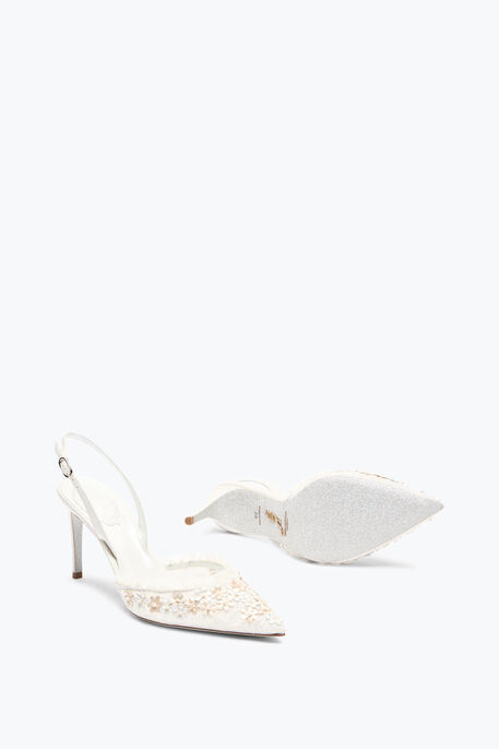 BLOOM WHITE SLINGBACK 80
