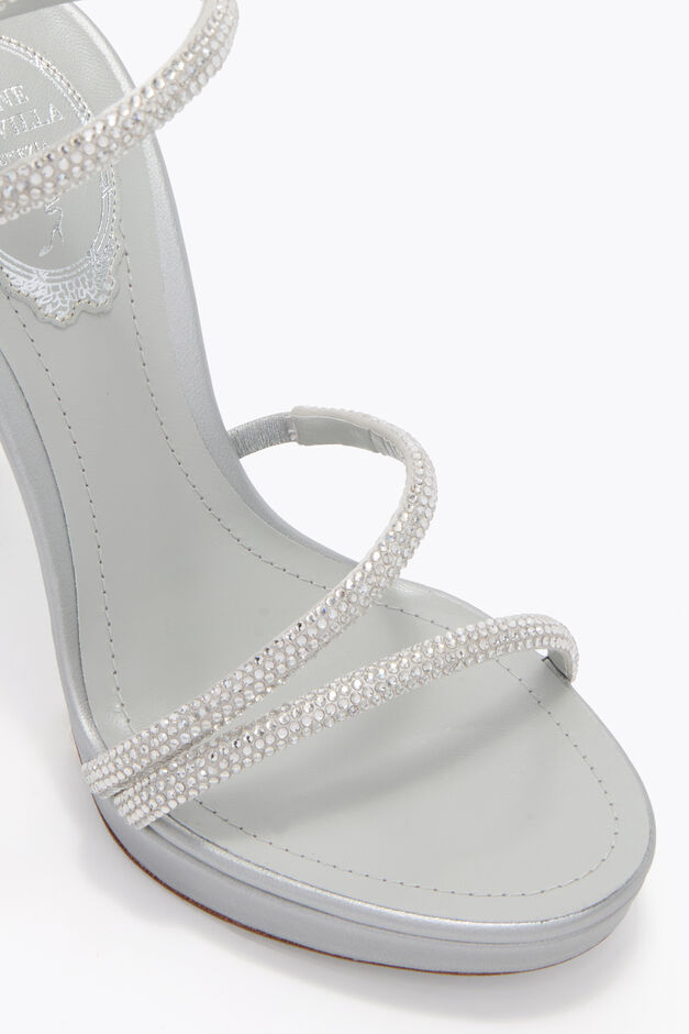 MARGOT PEARL GREY PLATFORM SANDAL 120