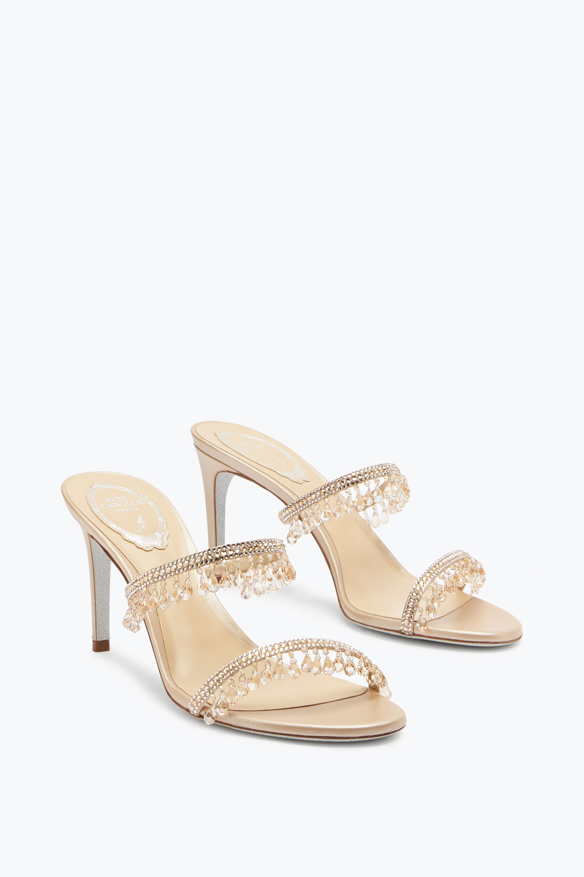 サンダル・ミュール Rene Caovilla 'Chandelier' sandals (C12535105R001 V126) Jeweled Chandelier Powder Blue Sandal 105 | Rene Caovilla®