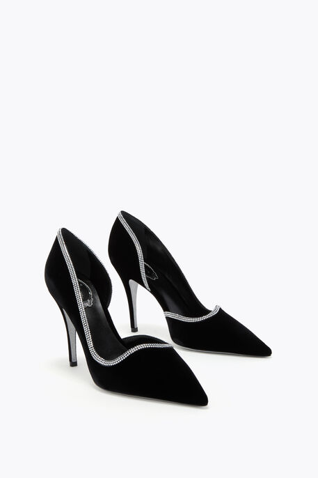ONDA BLACK VELVET PUMP 100