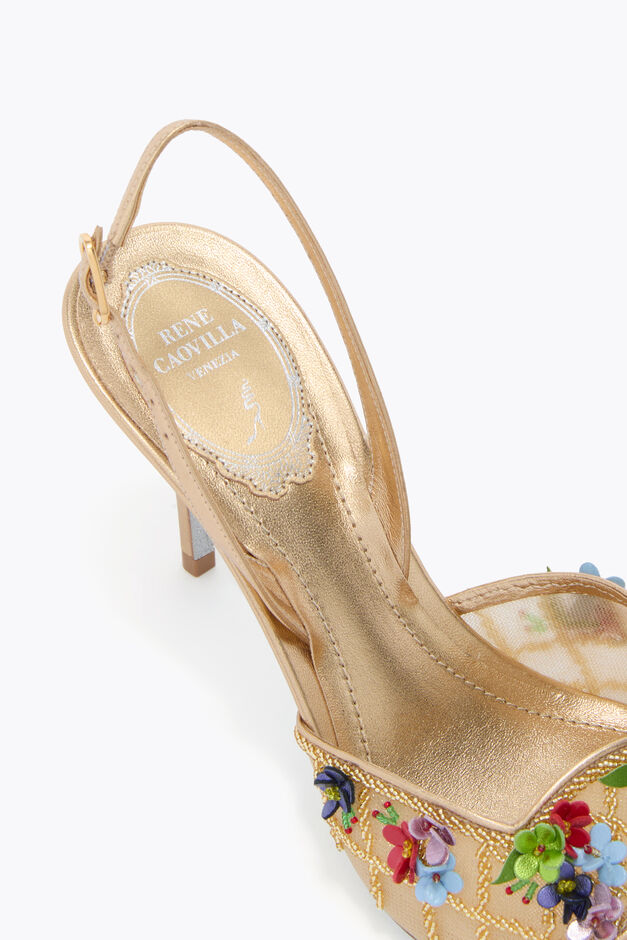 FLORA GOLD SANDAL 80