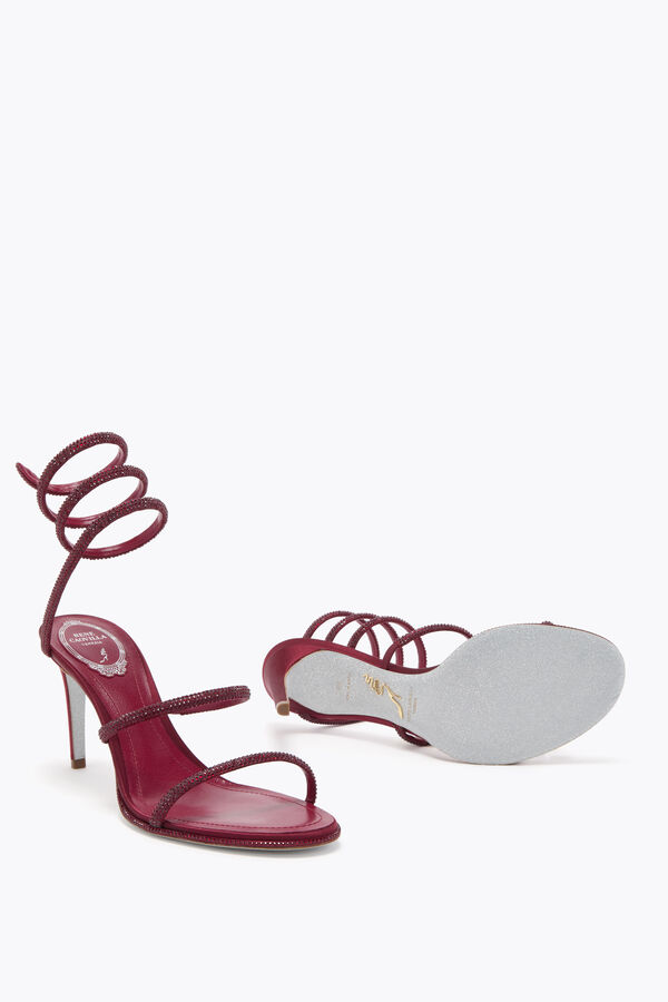 CLEO BORDEAUX SATIN/SIAM STRASS SANDAL