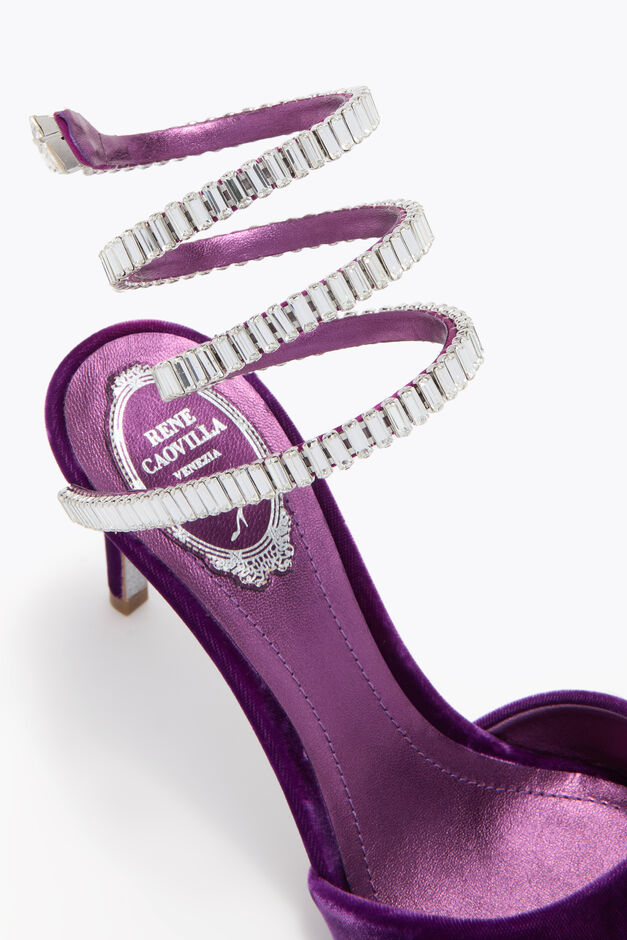 SPARK SANDAL IN PORPORA VELVET 80 SPARK SANDAL IN PORPORA VELVET 80