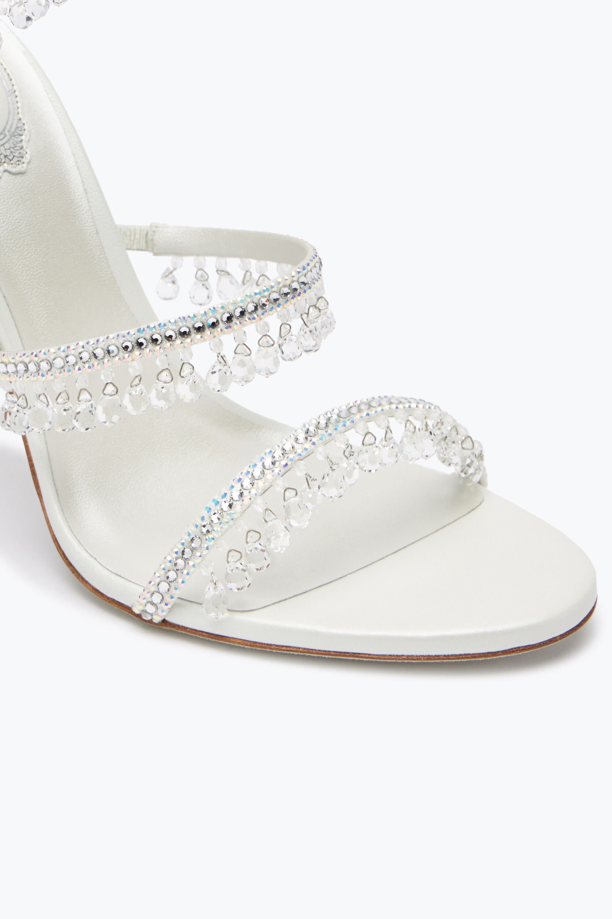 Jeweled Chandelier Ivory Sandal 105 | Rene Caovilla®
