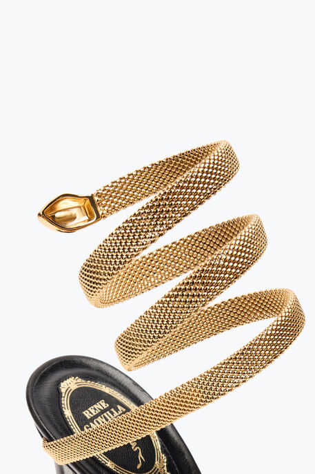 TRIGOLD CLEO BLACK-GOLD SANDAL 105