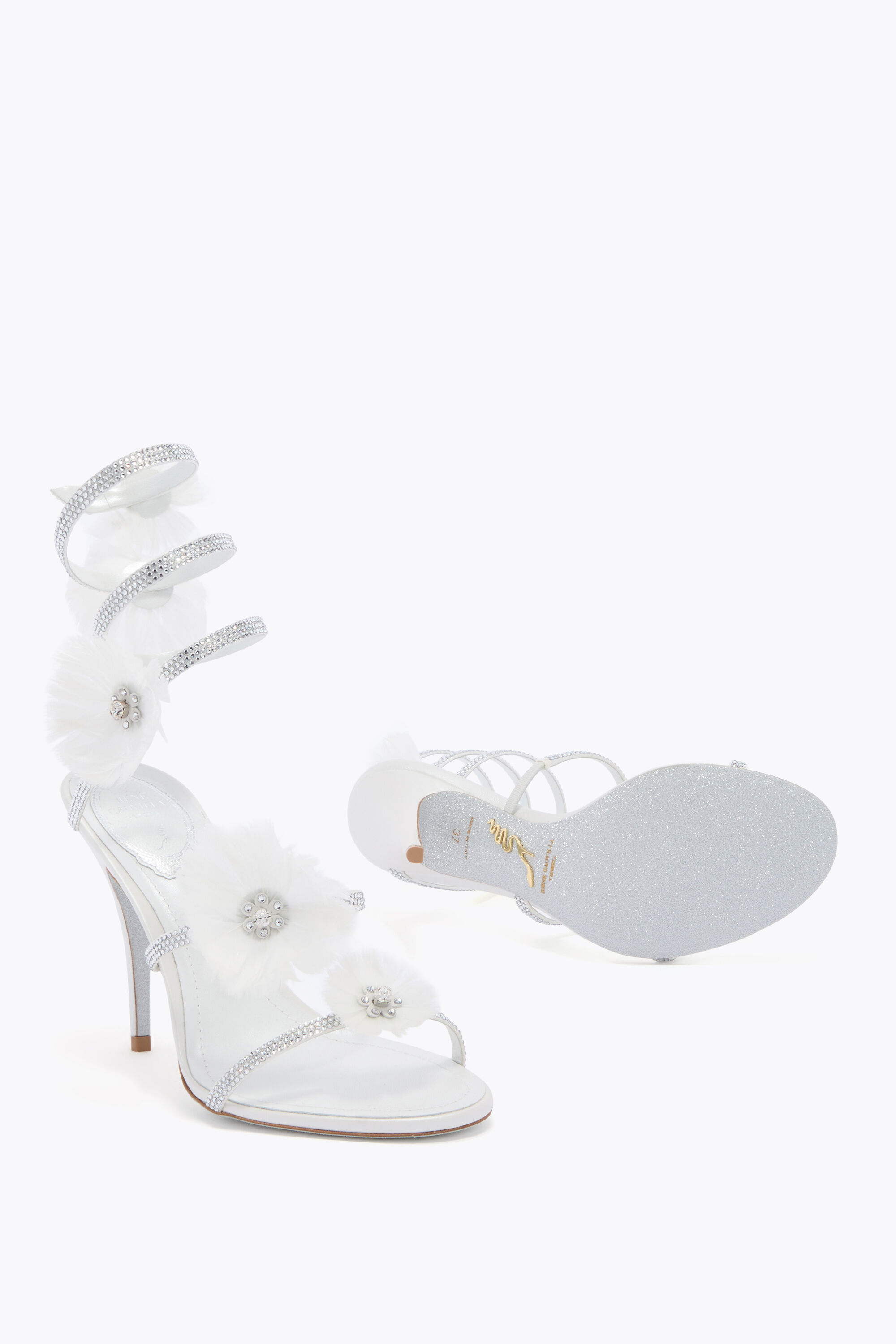 レネカオヴィラ　サンダル　35.5 Jeweled sandals with crystals and gems | René Caovilla®