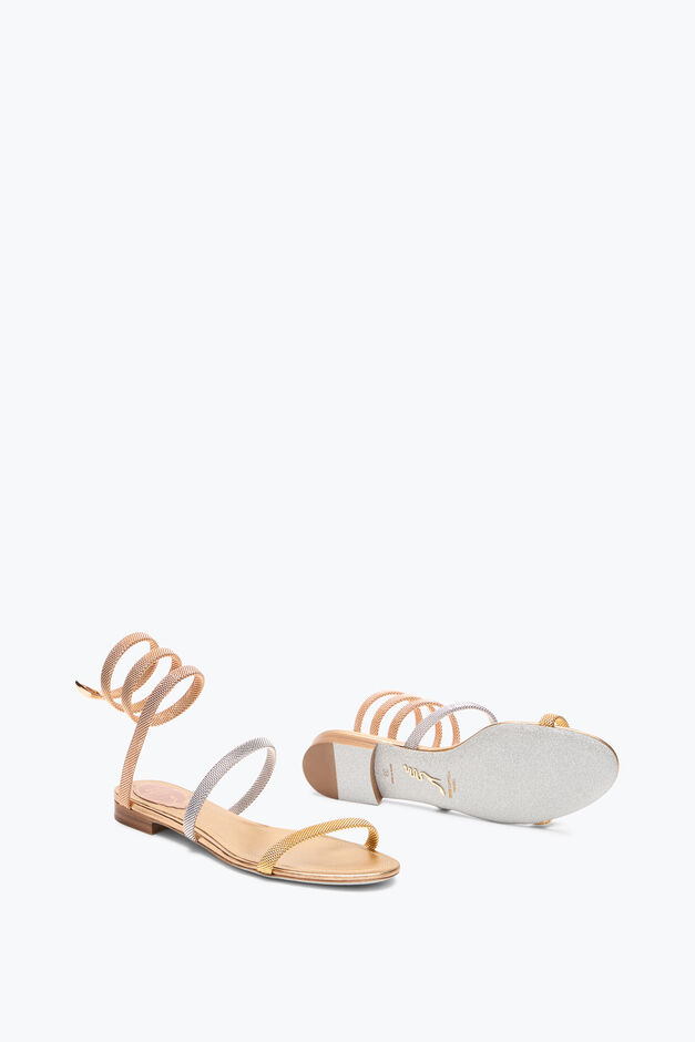 TRIGOLD CLEO THREE-TONED FLAT SANDAL 10