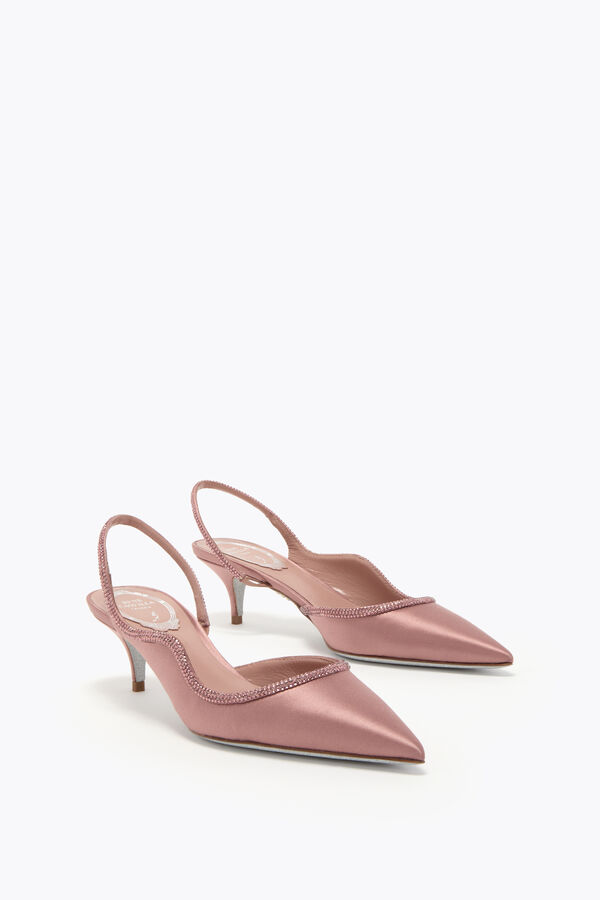 ONDA SLINGBACK BLUSH SATIN/BLUSH ROSE STRASS SLINGBACK