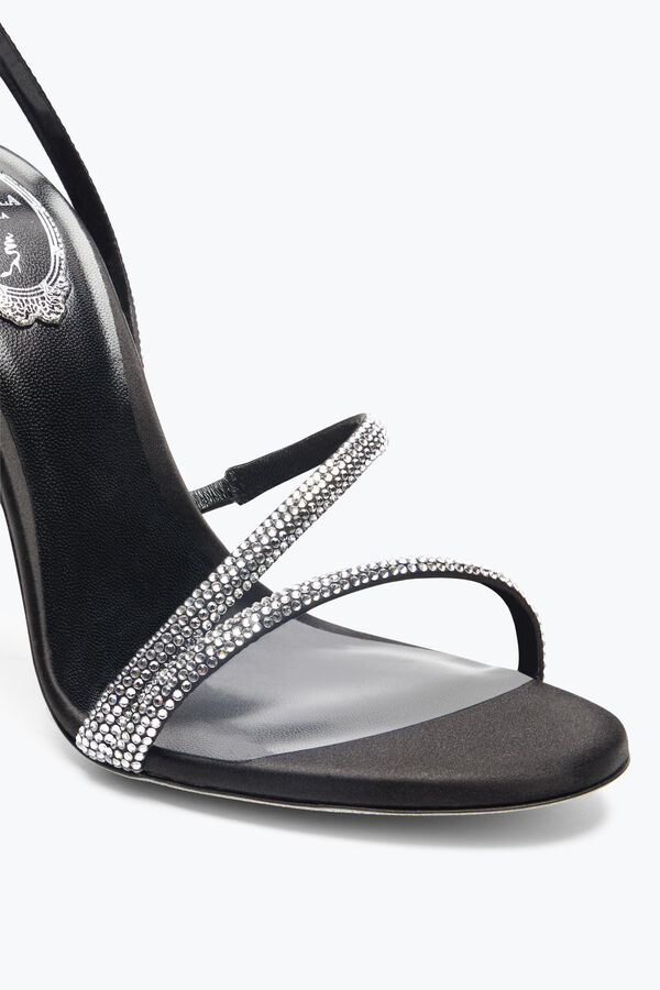 Irina Black Sandal With Crystals 105