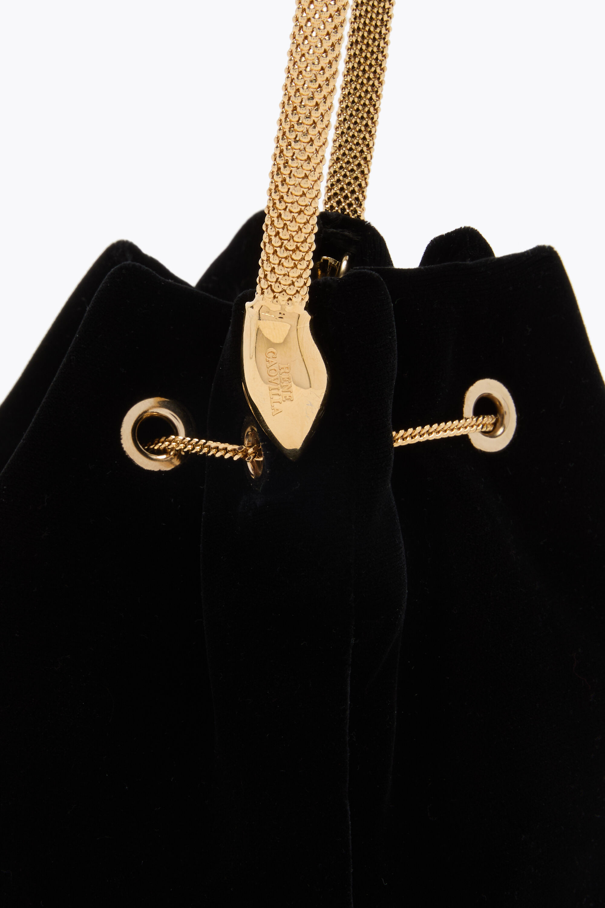 Jeweled DEVA BLACK VELVET MINI BAG | Rene Caovilla®