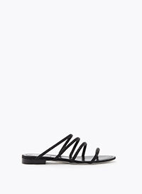 ERIN BLACK FLAT SANDAL 10