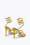 CLEO MUSTARD SATIN/GOLD BERYL STRASS SANDAL