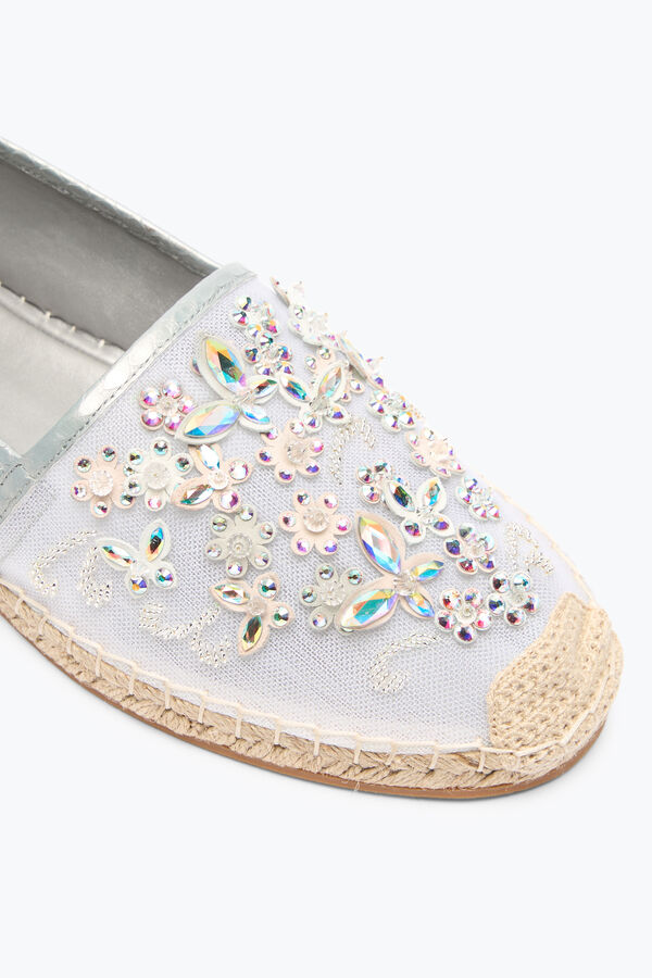 EDEN IVORY AYERS LEATHER ESPADRILLES WITH CRYSTALS 10