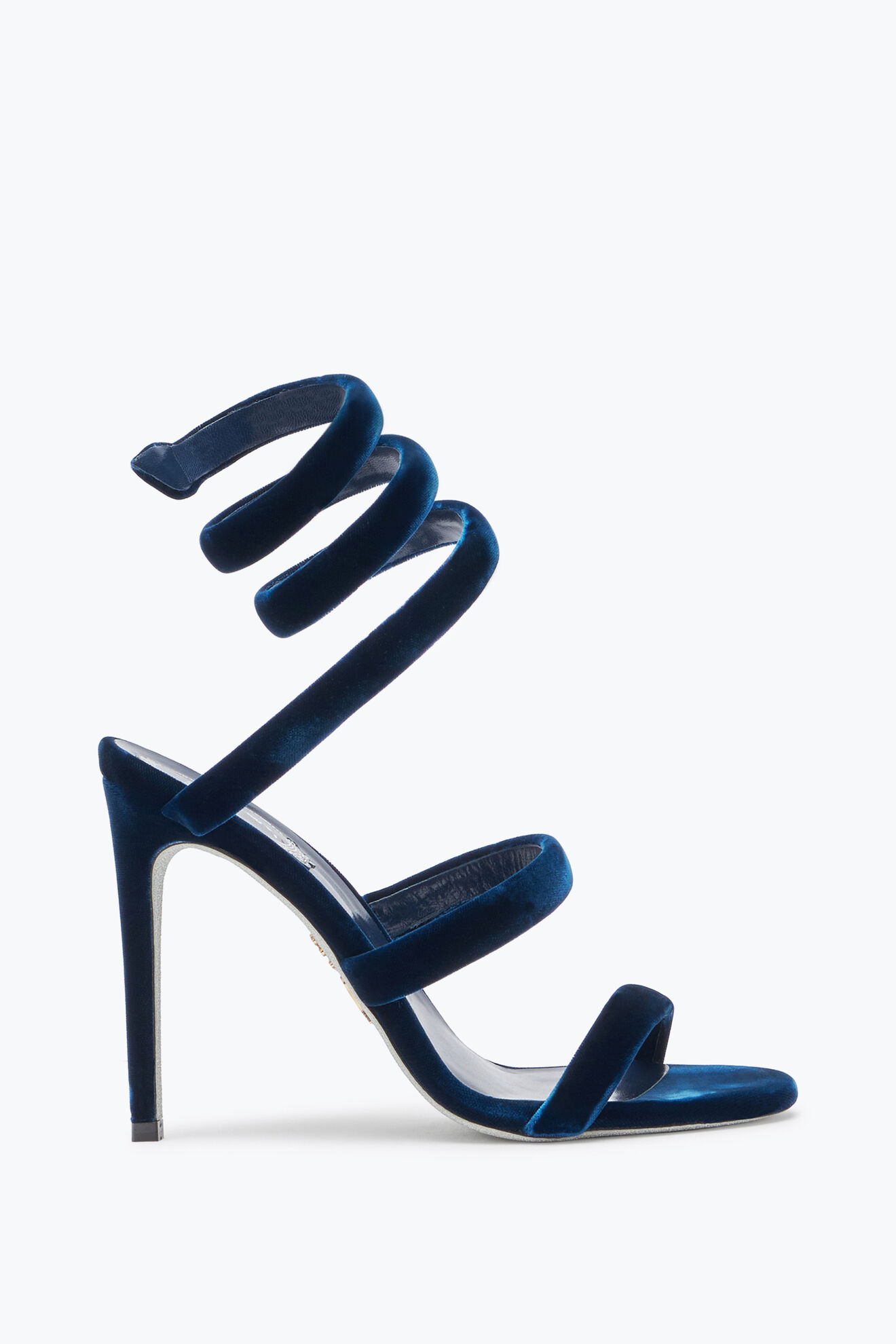Cleo Navy Velvet Sandal 105 Sandals in Blue for Women | Rene Caovilla®