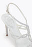 CLEO METALLIC IVORY SATIN/CRYSTAL STRASS SANDAL