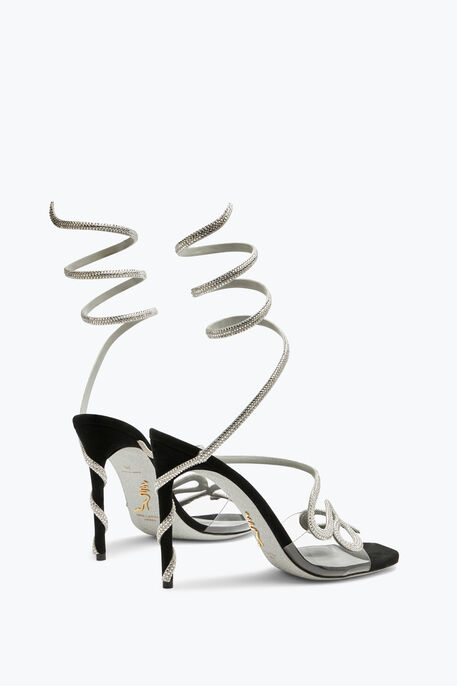 Morgana Silver Sandal 105 Sandals in Black for Women | Rene Caovilla®