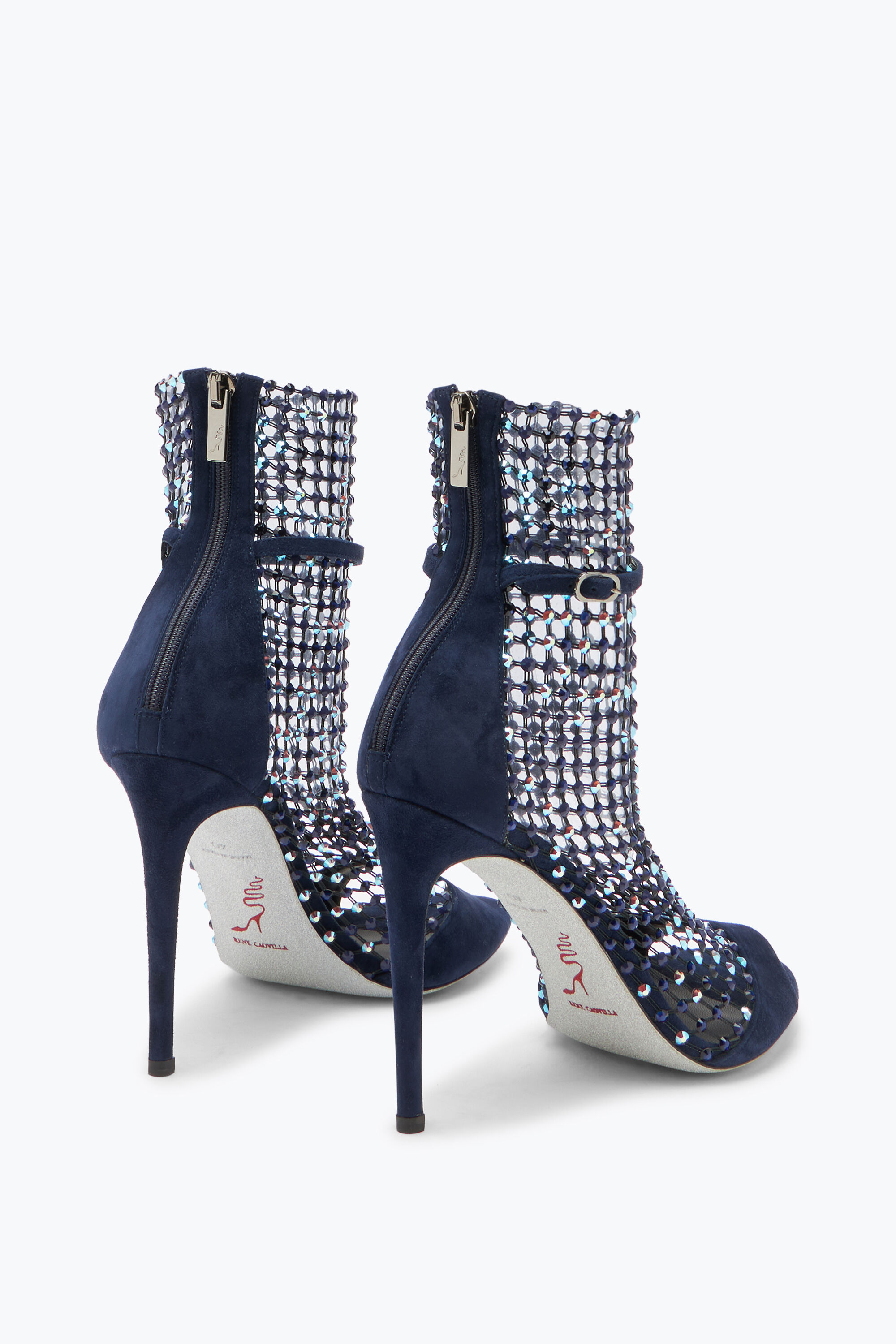 Jeweled Galaxia Crystal Deep Blue Sandal 105 | Rene Caovilla®