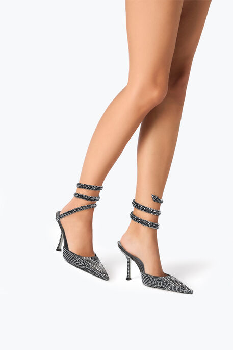Cleo Anthracite Pump With Crystals 105