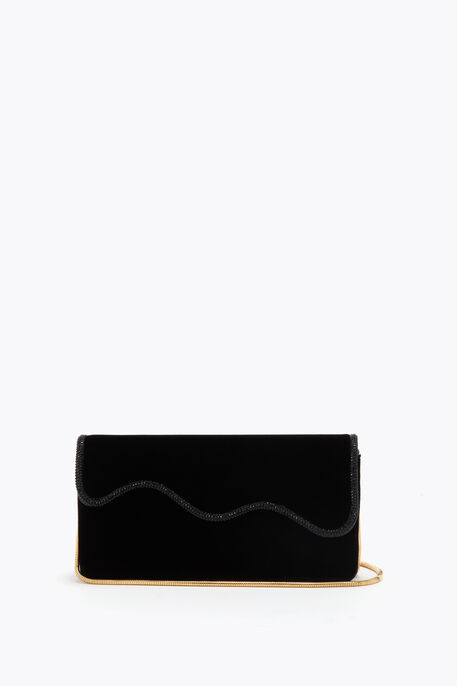 ONDA BLACK VELVET CLUTCH ONDA BLACK VELVET CLUTCH
