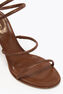 CLEO BROWN SATIN/SMOKED TOPAZ STRASS SANDAL