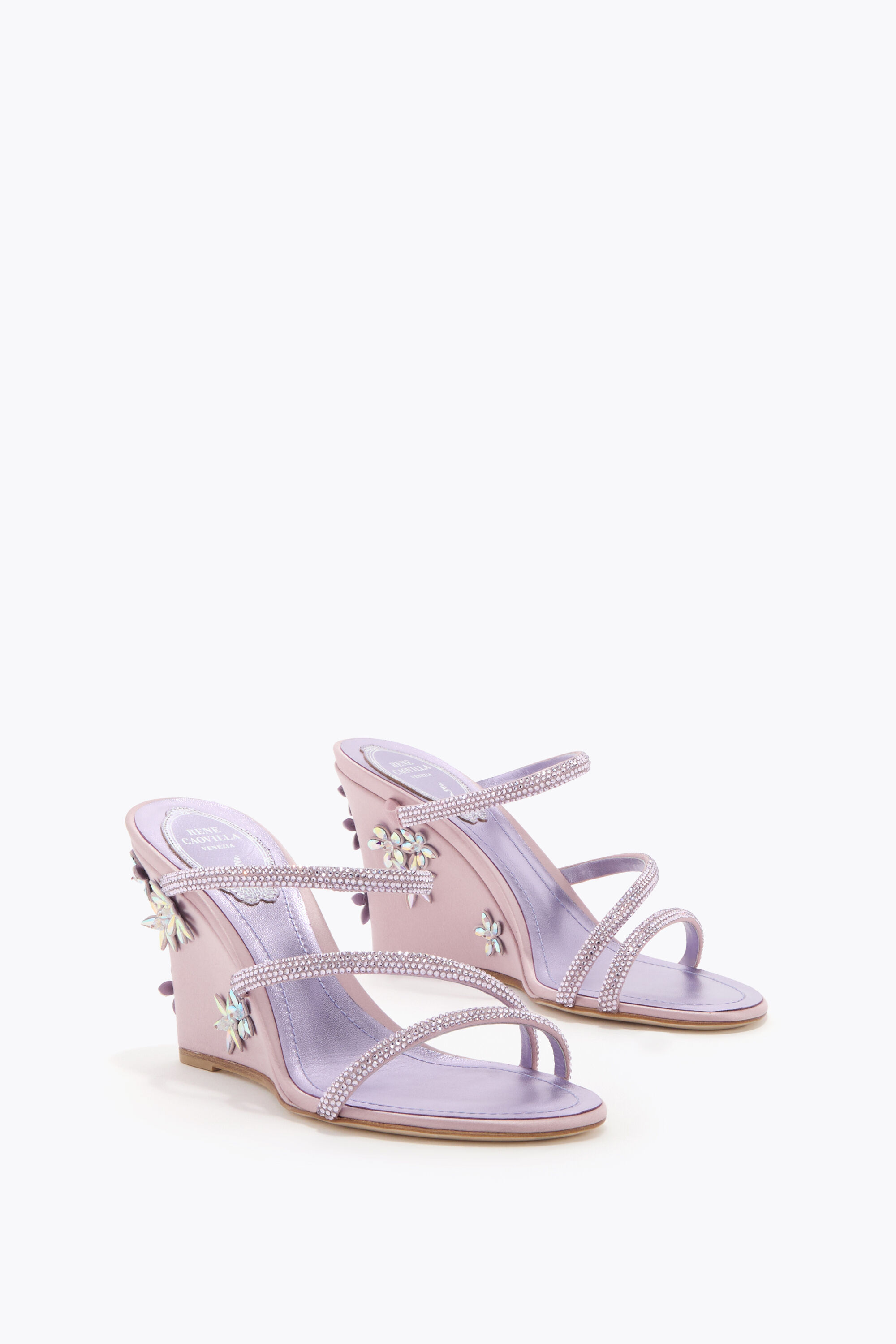 RENE CAOVILLA 34ハーフ Jeweled PEACH FLOWER | Rene Caovilla®