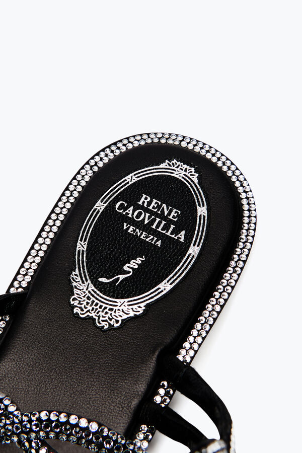 BRAID BLACK FLAT SANDAL 10