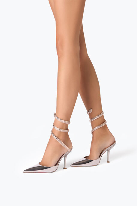 Cleo Powder Pink Pump With Crystals 105