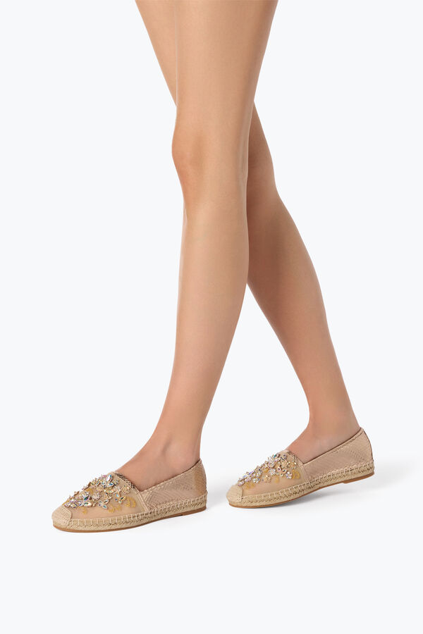 EDEN GOLD ESPADRILLES WITH CRYSTALS 10