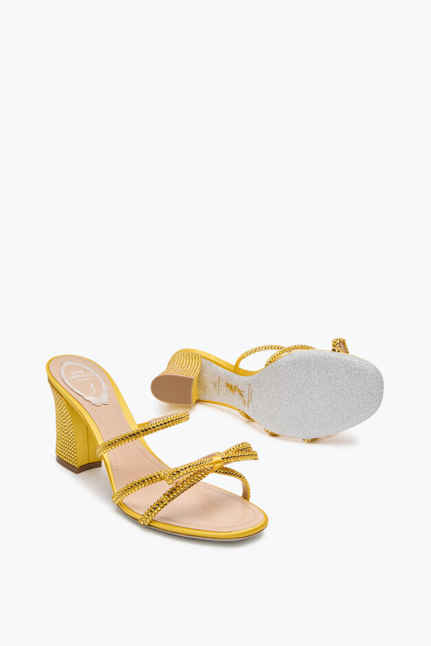 NICOLE YELLOW SLIDER SANDAL 80