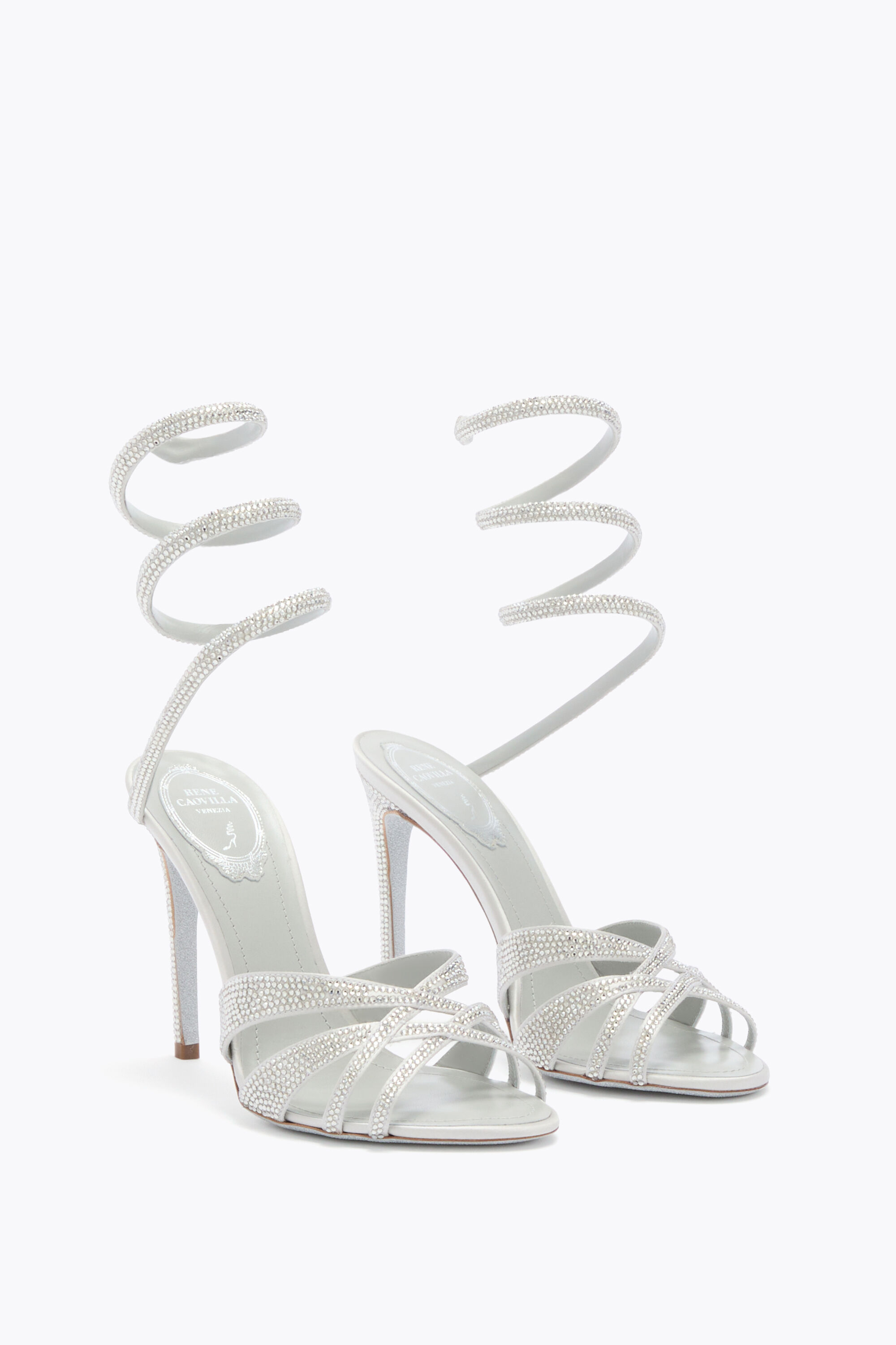 RRL様　　ルネ rene Jeweled DANIA SILVER SANDAL 105 | Rene Caovilla®