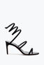 CLEO BLACK VELVET SANDAL 80