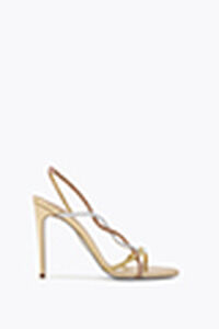BRAID GOLD SATIN/AURUM-ROSE GOLD STRASS SANDAL