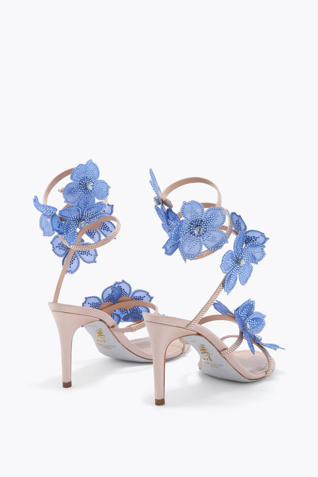 PEACH FLOWER BLUSH PINK AND BLUE SANDAL 80
