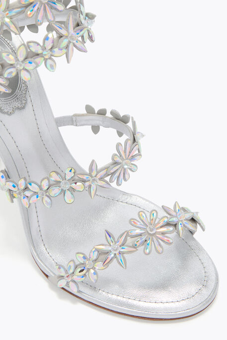 EVA METALLIC SILVER SANDAL 100