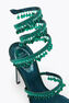 CHANDELIER GREEN 300 SATIN/EMERALD STRASS SANDAL