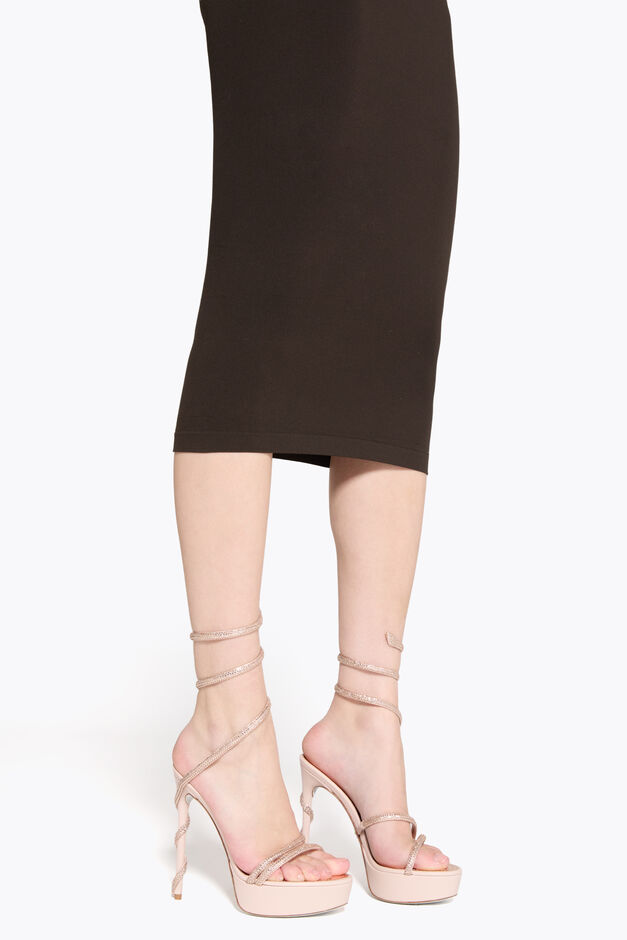 MARGOT BLUSH PINK PLATFORM SANDAL 130